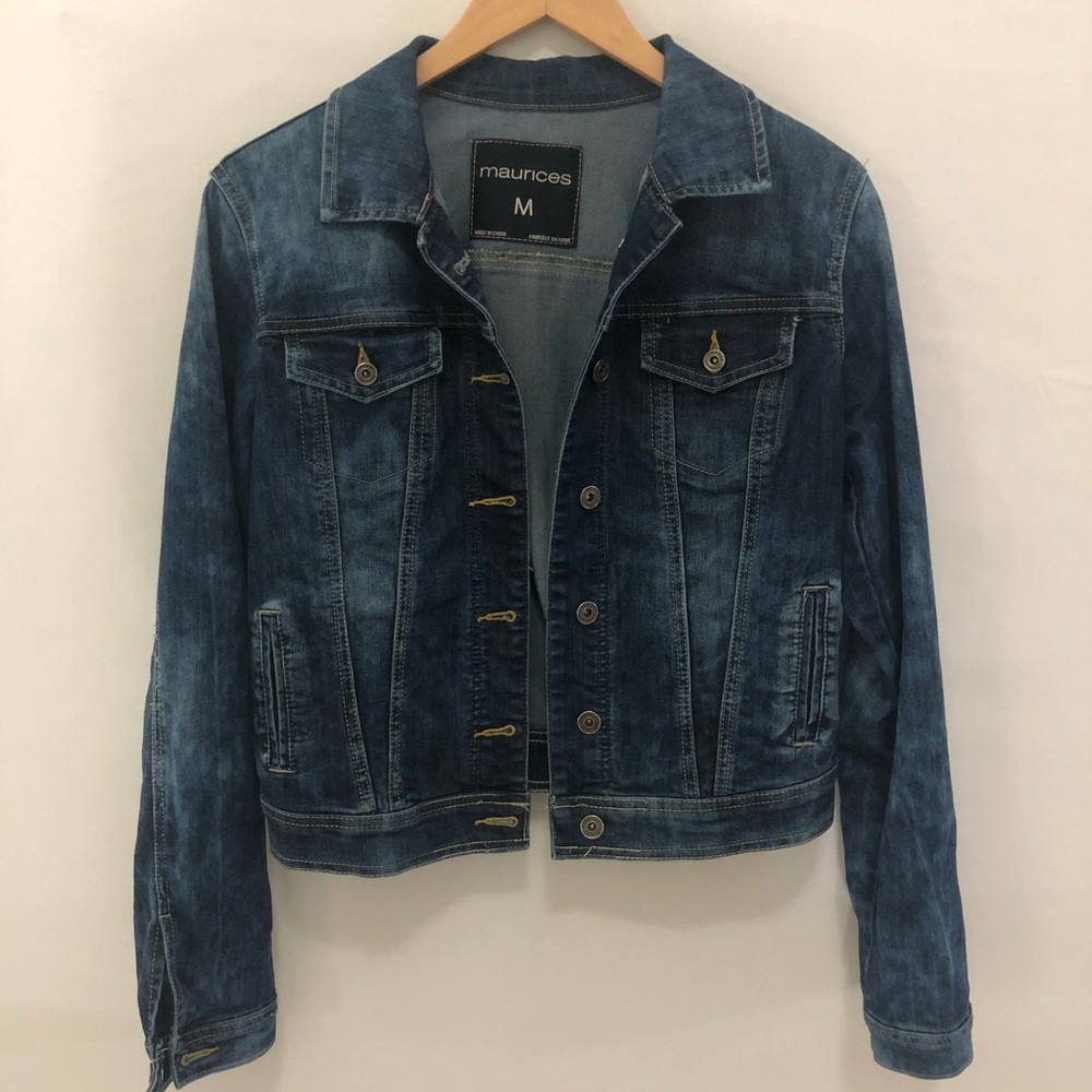 Maurices Dark Denim Jean Jacket sz Medium